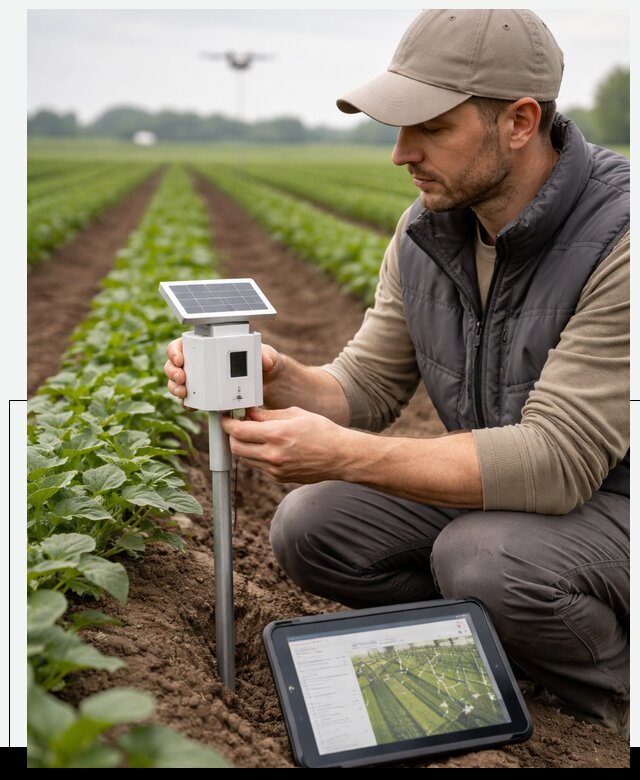 IoT мониторинг сельскохозяйственных полей и контроля в Скопине