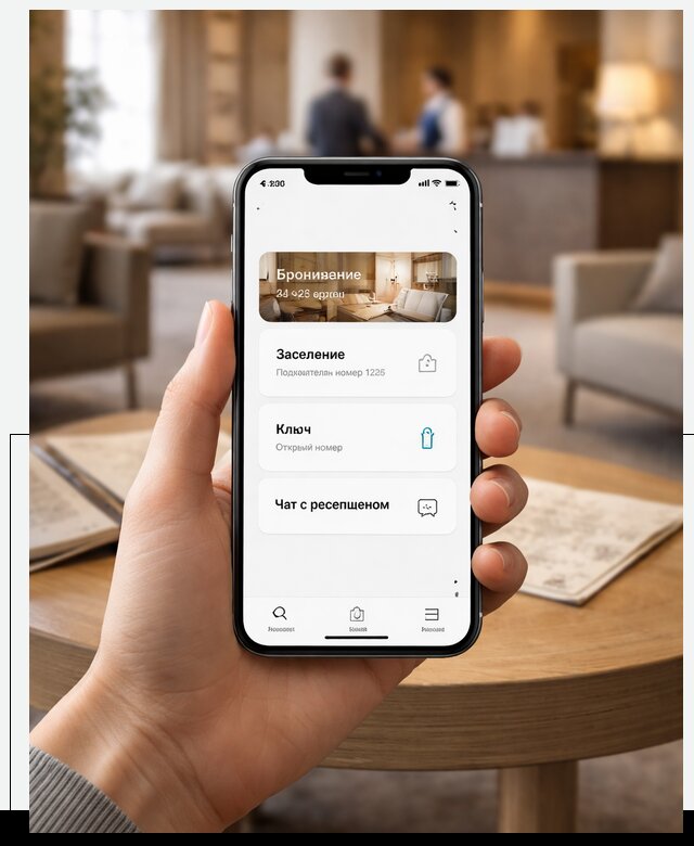 Мобильное приложение для гостей отеля в Скопине, управление сервисом